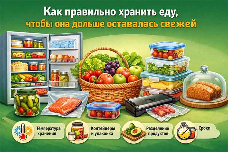 Как правильно хранить еду в холодильнике