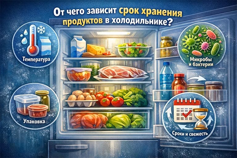 От чего зависит срок хранения еды в холодильнике