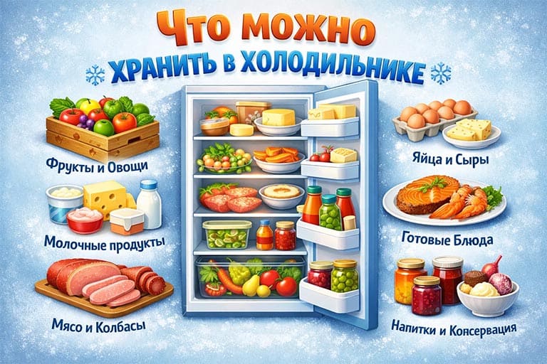 Что можно хранить в холодильнике
