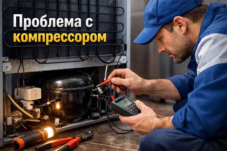 Проблема с компрессором в холодильнике